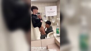 Twinks Fuck in Public Bathroom - 6 image