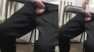Security Guard strip cum show ass at job - 5 image