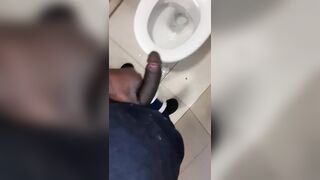 Straight guy horny in public toilet - 3 image