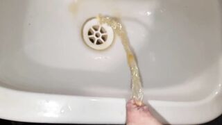 Chub Gainer, Public Bathroom Slut | Pissing Into The Sink - 6 image