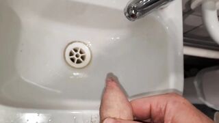 Chub Gainer, Public Bathroom Slut | Pissing Into The Sink - 8 image