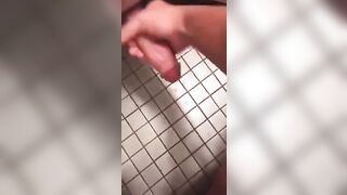 Stranger masturbates in public toilets. It comes into my hand - 10 image