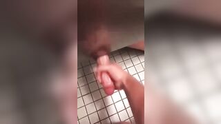 Stranger masturbates in public toilets. It comes into my hand - 2 image
