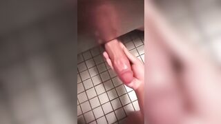 Stranger masturbates in public toilets. It comes into my hand - 4 image