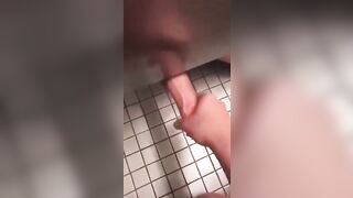Stranger masturbates in public toilets. It comes into my hand - 6 image