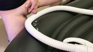 Small Cock Masturbating, Rubbing And Cumming On Vacuum Hose - 10 image