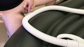 Small Cock Masturbating, Rubbing And Cumming On Vacuum Hose - 3 image