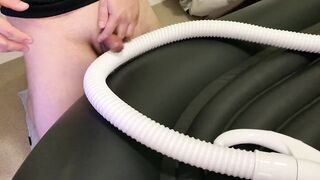 Small Cock Masturbating, Rubbing And Cumming On Vacuum Hose - 6 image