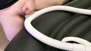 Small Cock Masturbating, Rubbing And Cumming On Vacuum Hose - 8 image