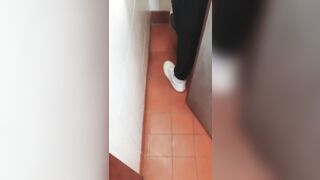 Cruising without a condom, I fuck this asshole in a public bathroom and I cum inside his anus - 2 image