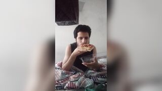Some pizza eating more food to feed my stomach, food fetish Gaining fetish - 10 image