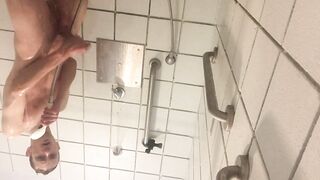 Public shower jerk off - 10 image