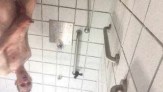 Public shower jerk off - 7 image