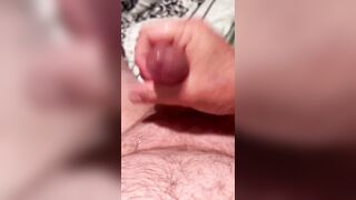 Milky precum and cum pile