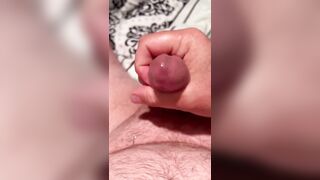 Milky precum and cum pile