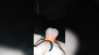 Wank in public at the night and mega cum - 5 image