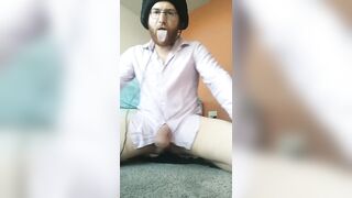 Gay Goon with Big Cock Swallows Cum - 5 image