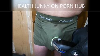 Vibrator Drains Cum Into CK Underwear - 2 image