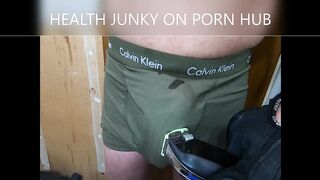Vibrator Drains Cum Into CK Underwear - 3 image