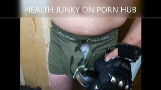 Vibrator Drains Cum Into CK Underwear - 6 image