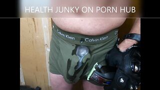 Vibrator Drains Cum Into CK Underwear - 8 image