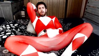 Red Ranger cums in suit - 6 image