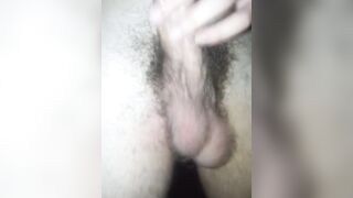 young handsome man plays with his sweaty, hairy, long dick - 6 image