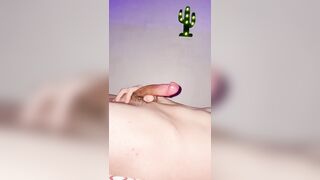 17cm wanking huge cock cumming load on abs - 2 image