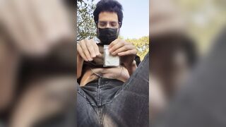 Outside home / Nipple fetish \ sex toy on my nipples