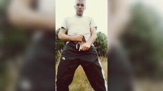 Long hard-on piss all over me trackies, Scallyoscar piss slave - 2 image