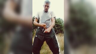 Long hard-on piss all over me trackies, Scallyoscar piss slave - 4 image