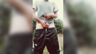 Long hard-on piss all over me trackies, Scallyoscar piss slave - 9 image