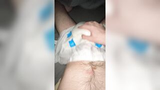 Diaper boy with huge dick cum - 9 image