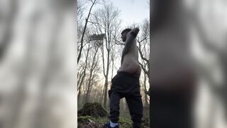 British Hunk Wanks in the Woods - 2 image