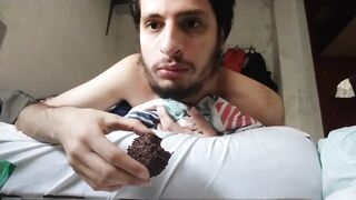 Professional Weight gainer Eating many chocolate ( brigadeiro