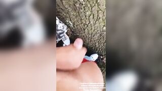 Hot twink couple fuck in a tree - 10 image
