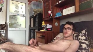Horny bisexual guy masturbating  - 1 image