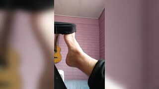 Feet without socks for you to suck on