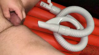 Small Cock Cumming And Pissing - Bukkake - On Vacuum Cleaner Hose - 1 image