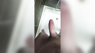 big dick teen jerking off in the dorm shower