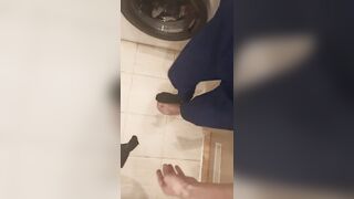 A guy jerks off a dick in the bathroom - 6 image