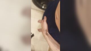 A guy jerks off a dick in the bathroom - 8 image