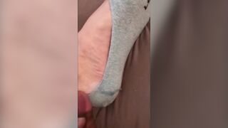cumshot compilation on my feet and my ped socks - 8 image