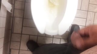 Peeing and then stroking it a little before going back to work - 10 image