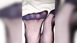 Chinese foot CD selfie black stockings feet - 8 image