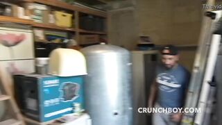 sucking rreal straight workers witm cum mouth in exhib public street for crunchboy - 2 image