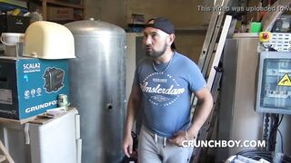sucking rreal straight workers witm cum mouth in exhib public street for crunchboy - 3 image
