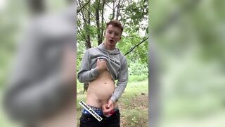 Teen boy after school jerk in the park and make cum masturbate in public - 3 image