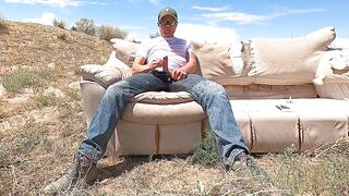 Public jeans wetting on an abandoned couch - 9 image