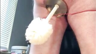 Cbtluvr Hard cbt and 7 pound weight ball stretch torture, anal fuck and cumshot - 3 image